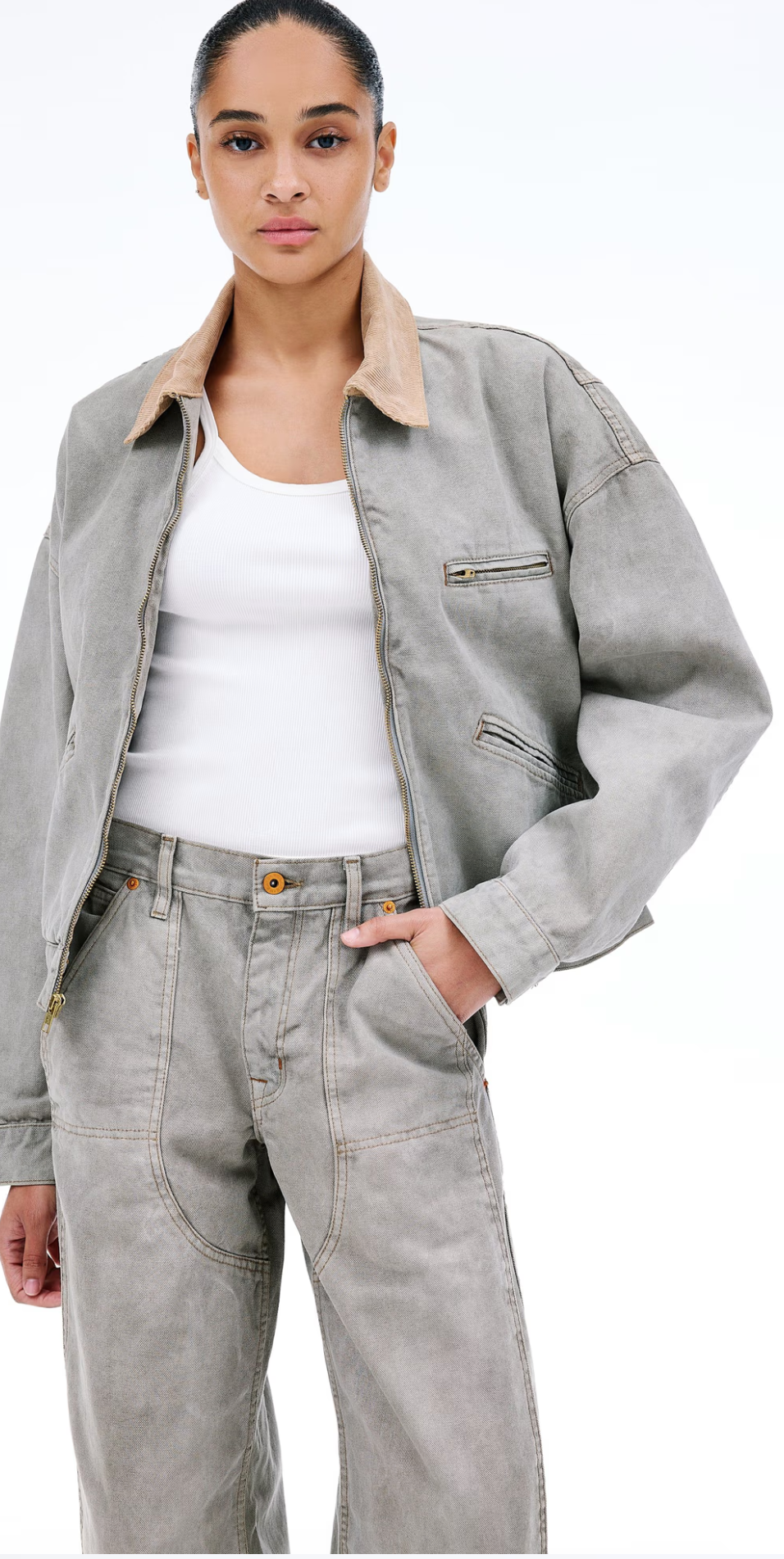 SLVRLAKE-Camden Garage Jacket- Faded Olive