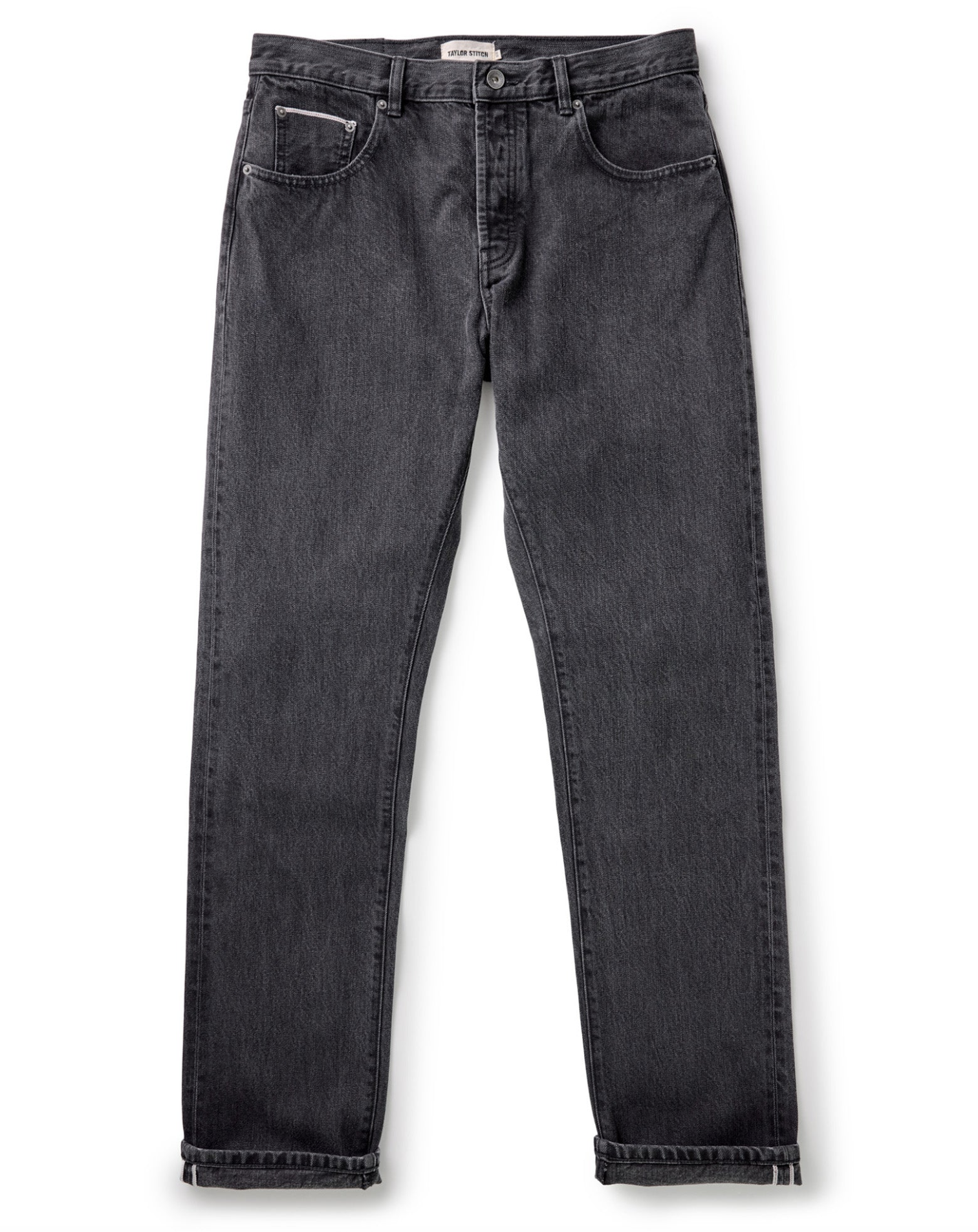Taylor Stitch- The Democratic Jean in Washed Black Organic Slub Selvedge