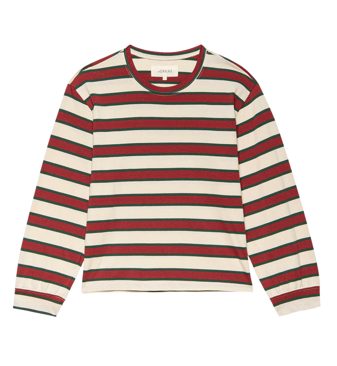The Great. The Campus Crew in Cream Bridle Stripe