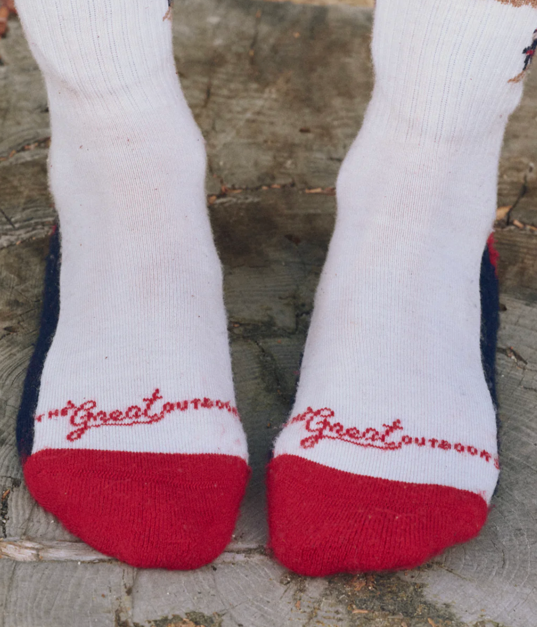 The Great Outdoors. The Ridge Runner Sock. Cream Skier
