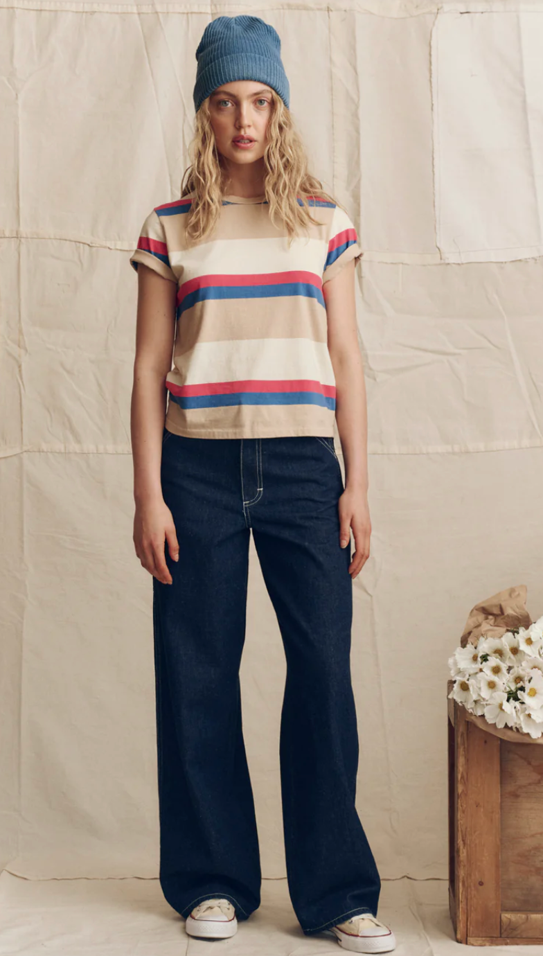 The Great. Little Tee in Study Hall Stripe