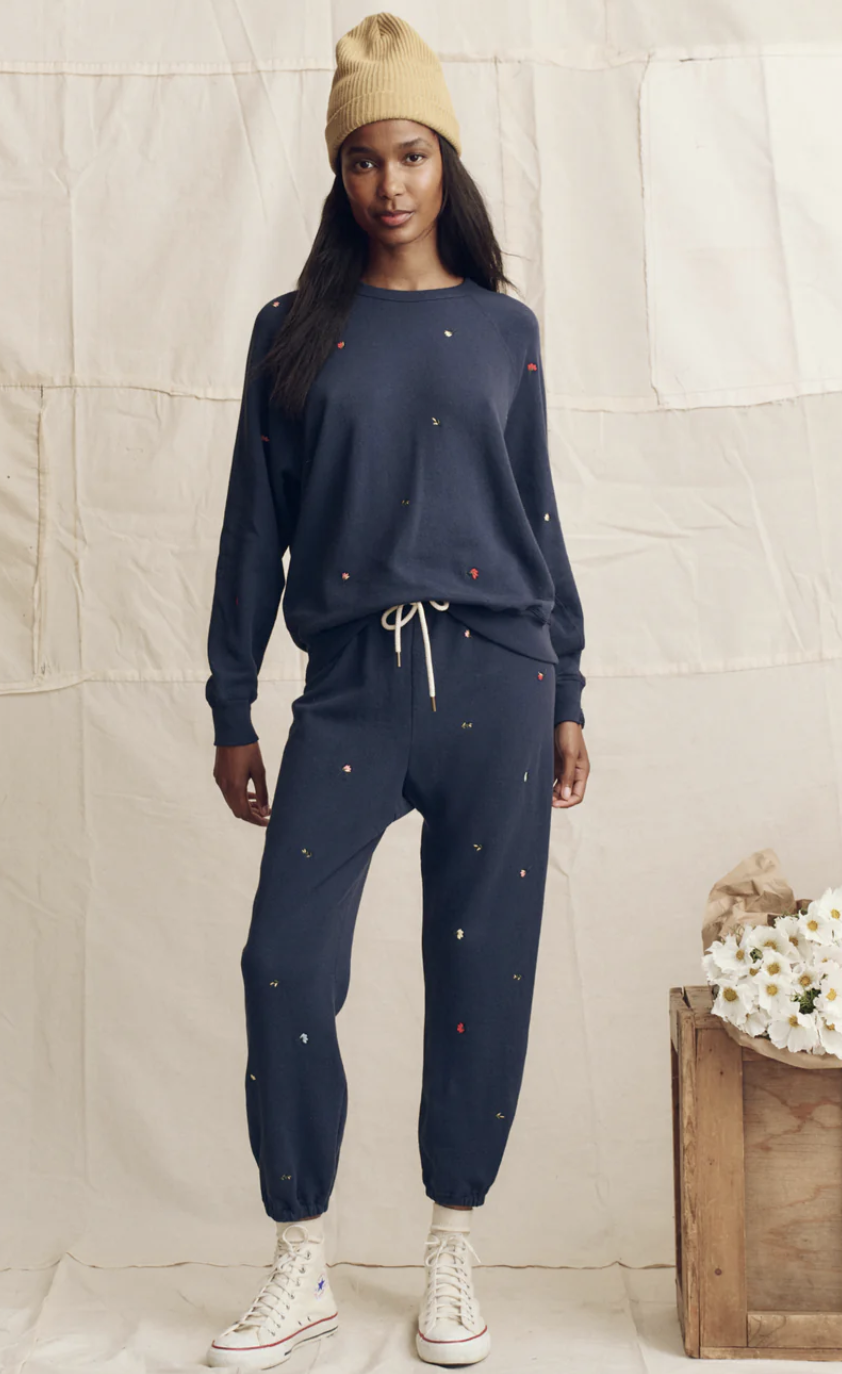 The Great. The College Sweatshirt in Tossed Floral