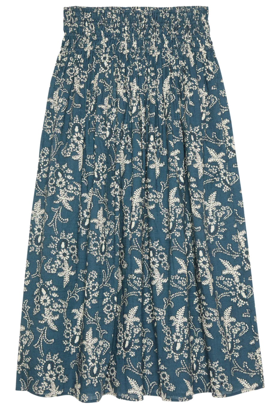 The Great. Viola Skirt in Indigo Bandana