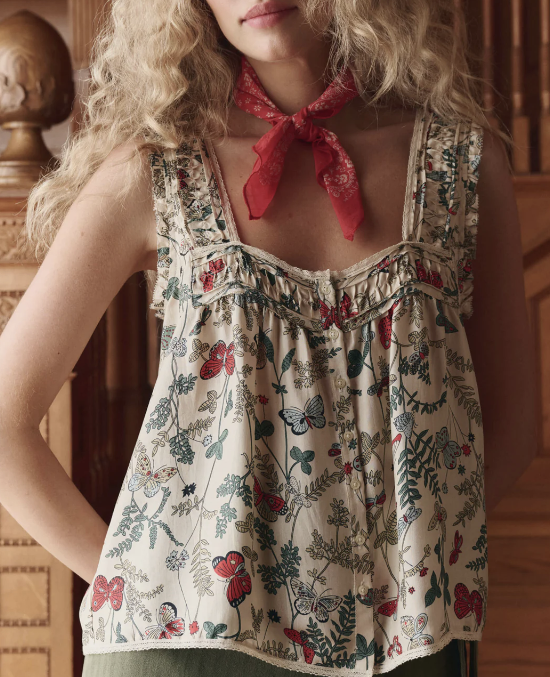 The Great. The Victorian Pleat Tank in Floating Butterfly