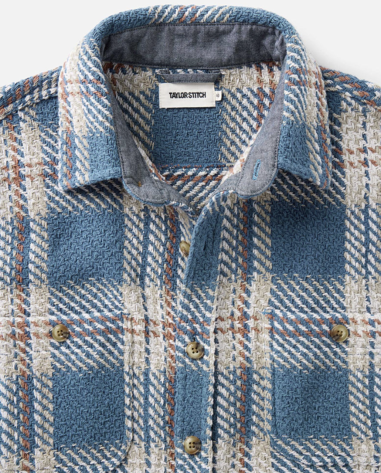 Taylor Stitch-The Cutter Overshirt in Ocean Plaid