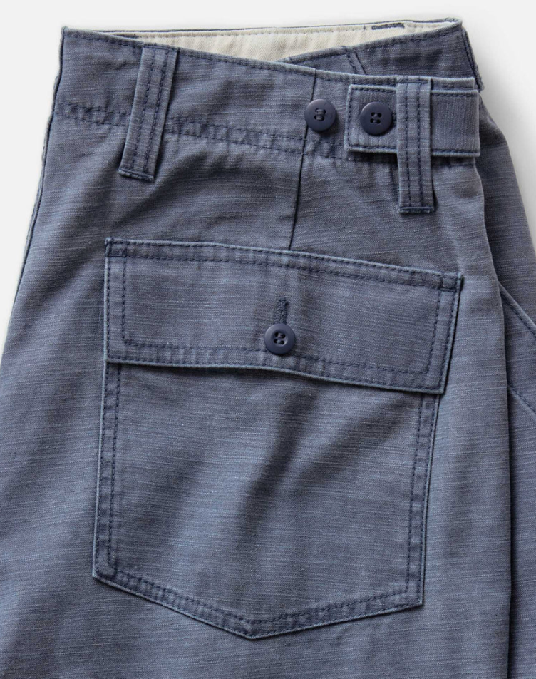 Taylor Stitch- The Surplus Short in Navy Reverse Sateen