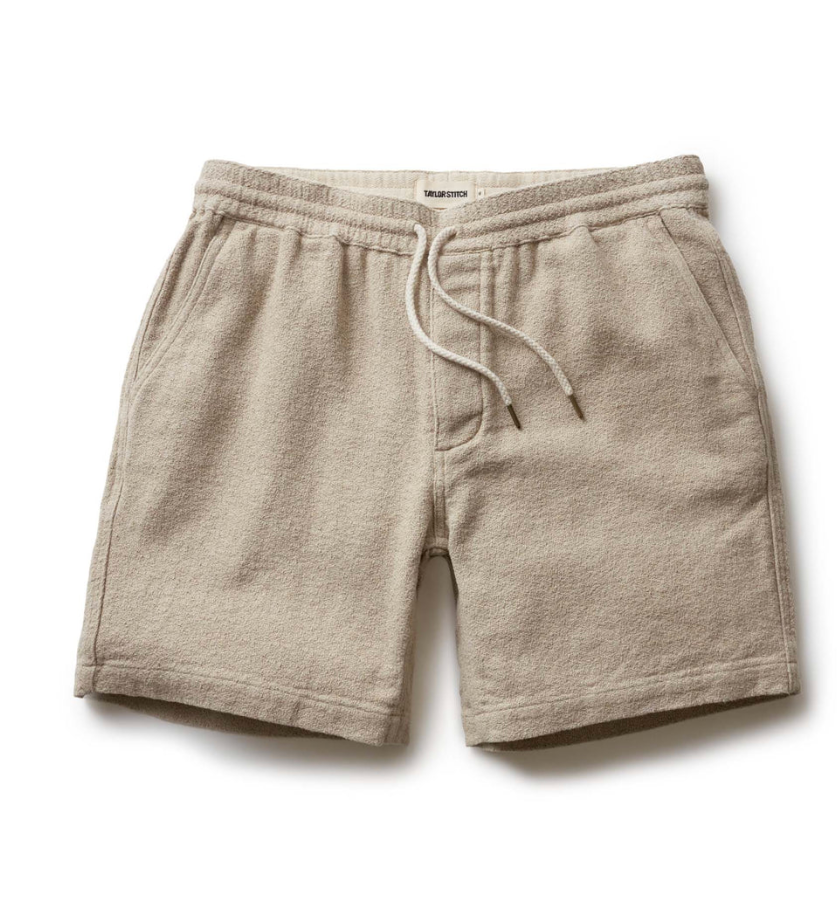 Taylor Stitch- The Apres Short in Heather Oat Crepe