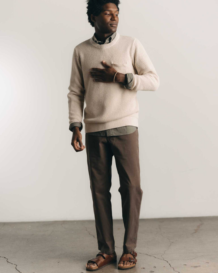 Taylor Stitch-The Straight Foundation Pant in Organic Espresso