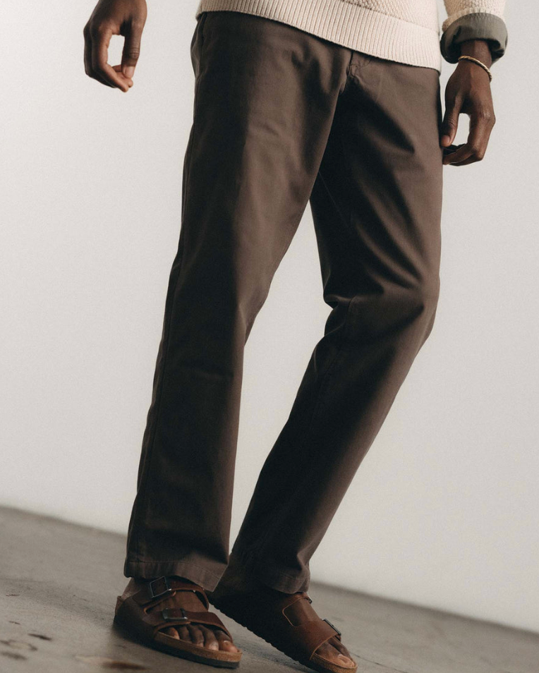 Taylor Stitch-The Straight Foundation Pant in Organic Espresso