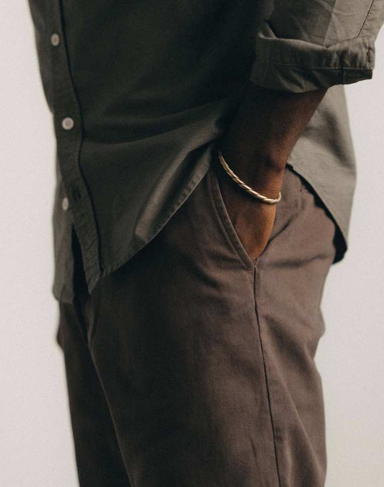 Taylor Stitch-The Straight Foundation Pant in Organic Espresso