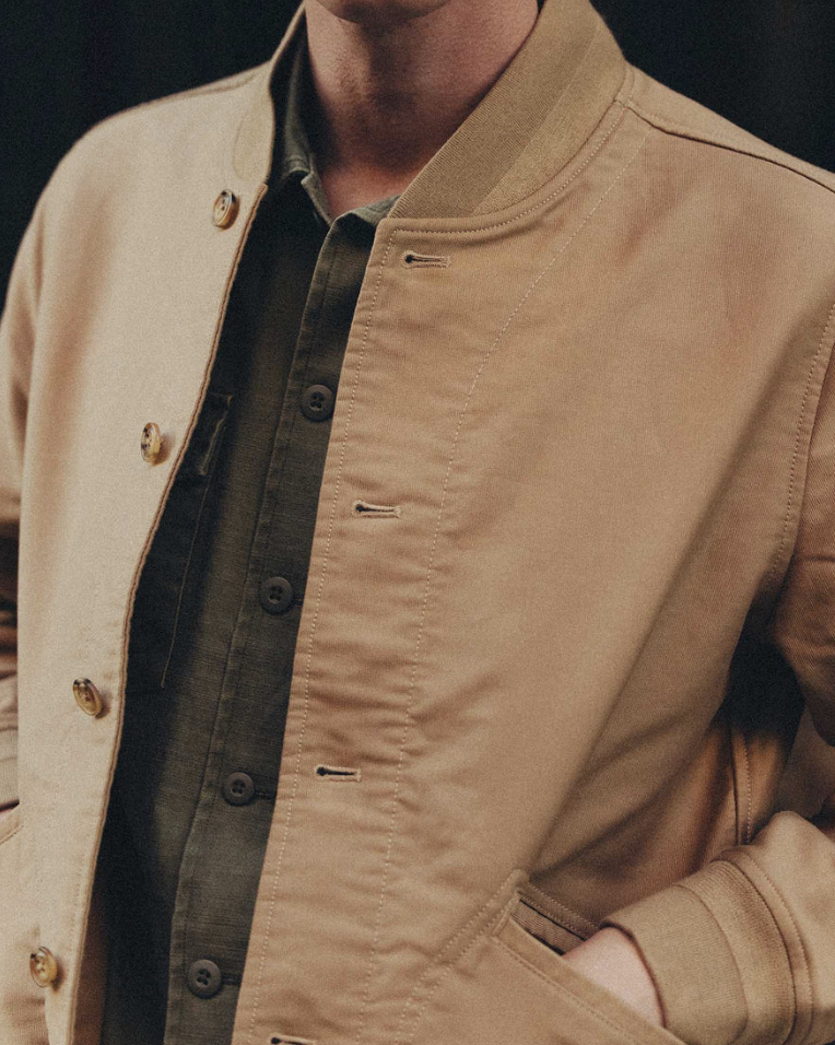 Taylor Stitch- The Clark Bomber in Khaki Bedford Cord