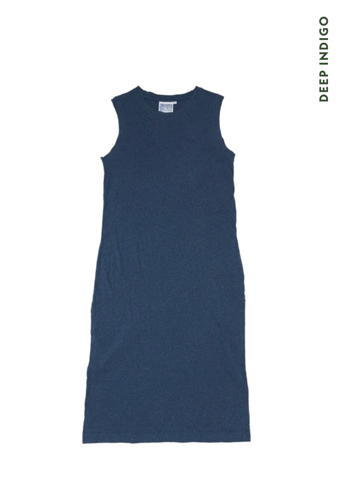 Jungmaven- Heathered Hermosa Dress in Deep Indigo