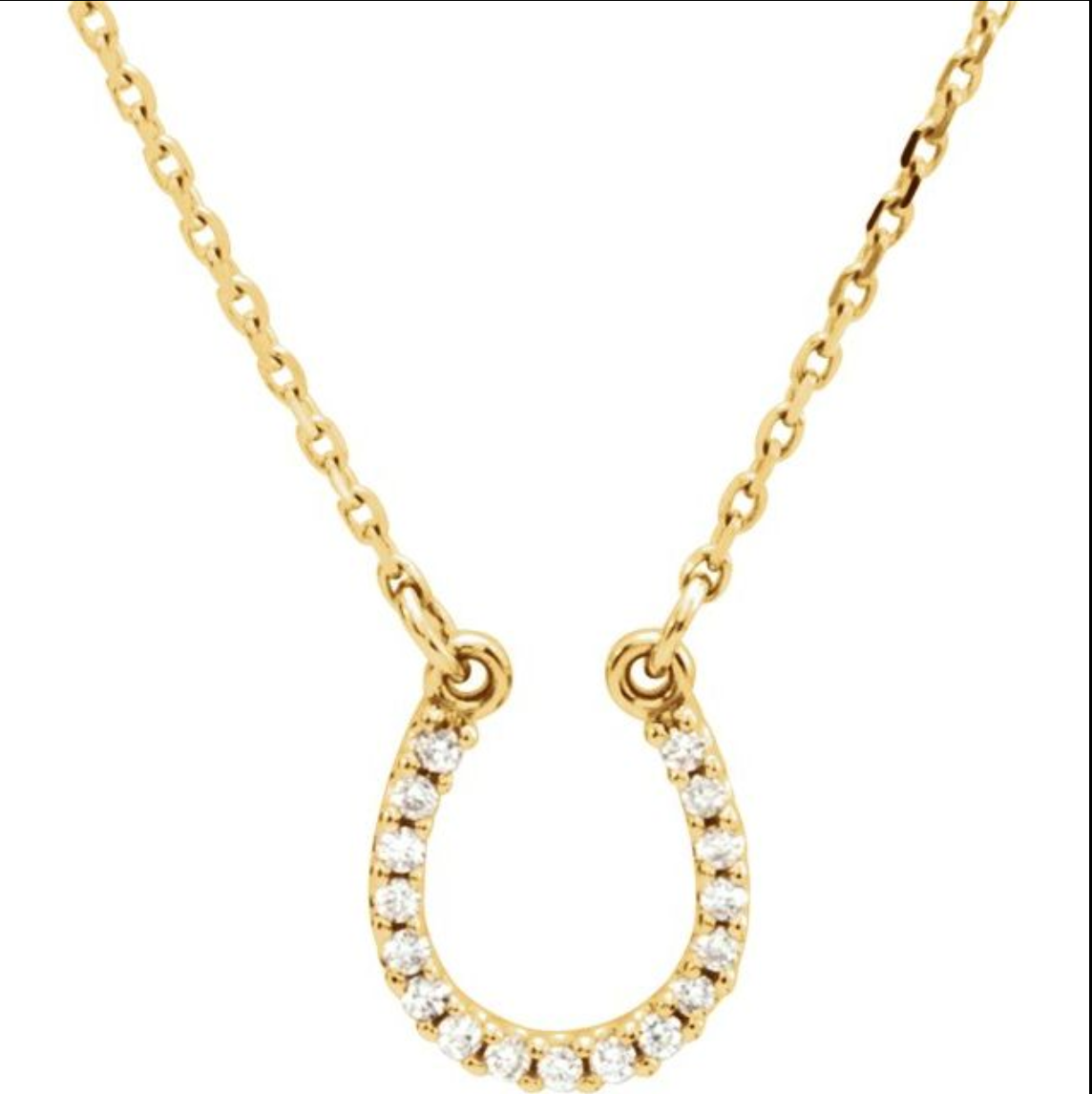 Diamond Horseshoe Necklace