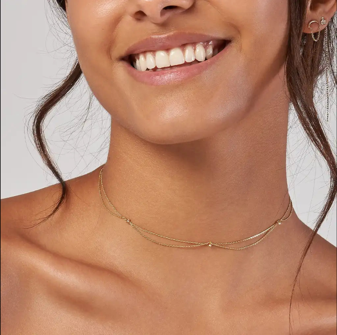 Diamond Drape Adjustable Necklace