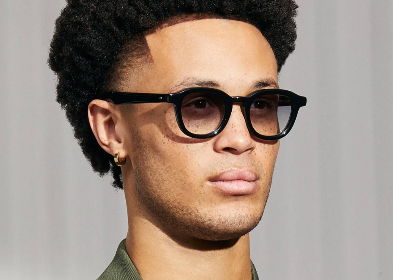 MOSCOT- DAHVEN SUN BLACK with AMERICAN GREY FADE LENS