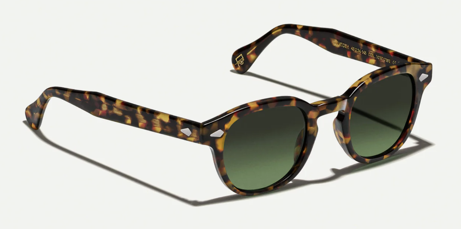 MOSCOT- LEMTOSH SUN TORTOISE with FOREST WOOD LENSES
