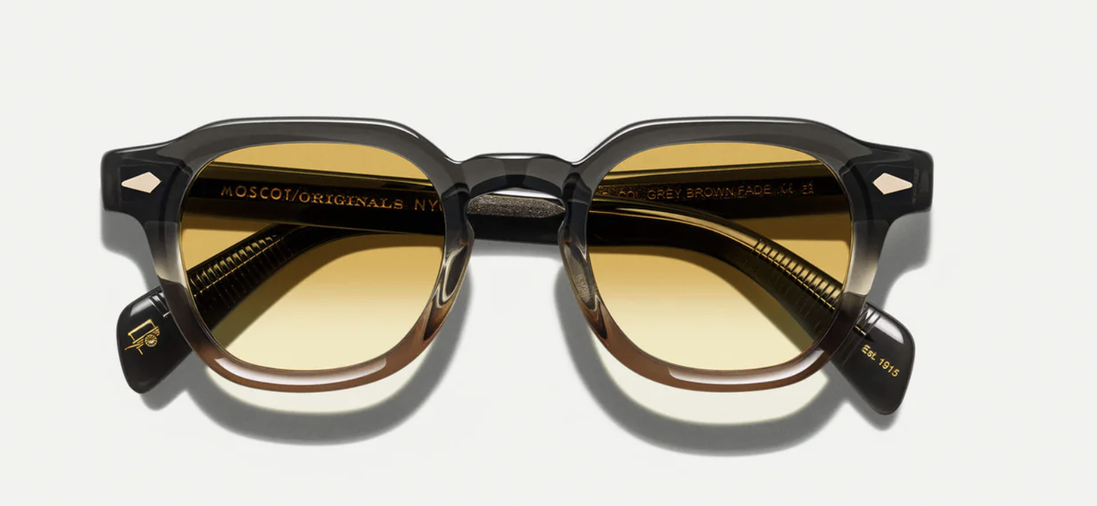MOSCOT- DOLT SUN GREY BROWN FADE with CHESTNUT FADE LENS