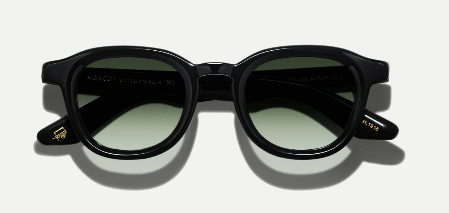 MOSCOT- DAHVEN SUN BLACK with G-15 FADE LENSES