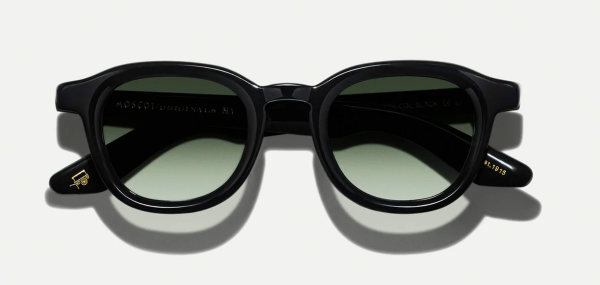 MOSCOT- DAHVEN SUN BLACK with G-15 FADE LENSES