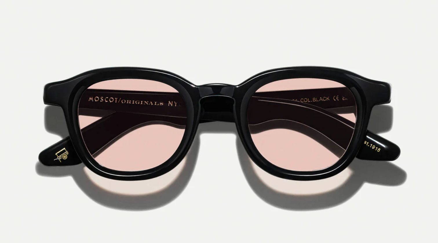 MOSCOT- DAHVEN SUN BLACK with NY ROSE LENSES