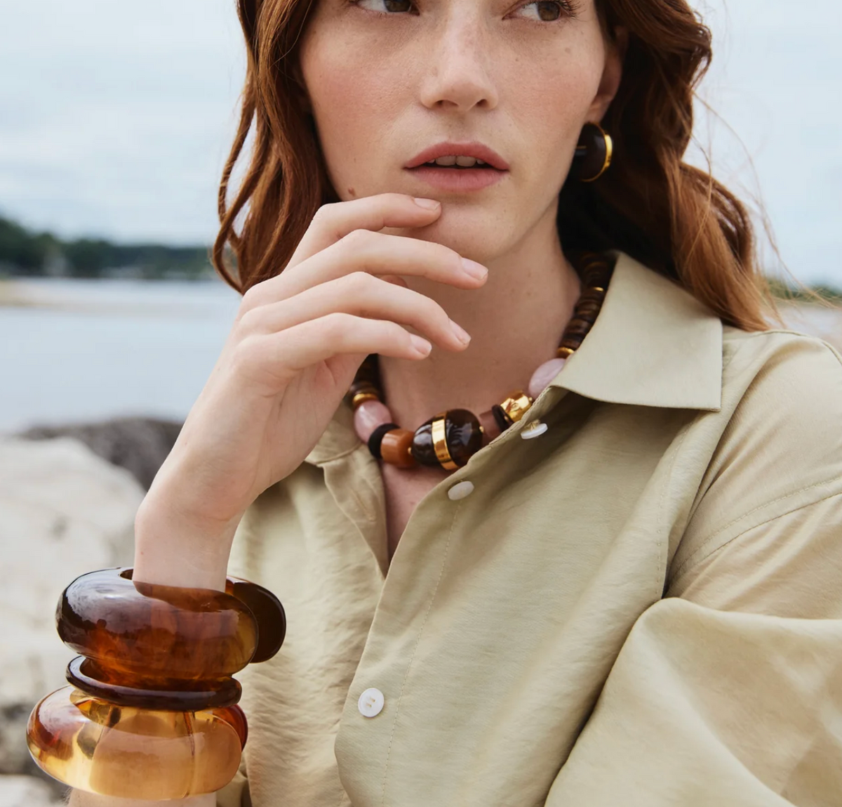 Lizzie Fortunato- Arc Cuff in Marigold