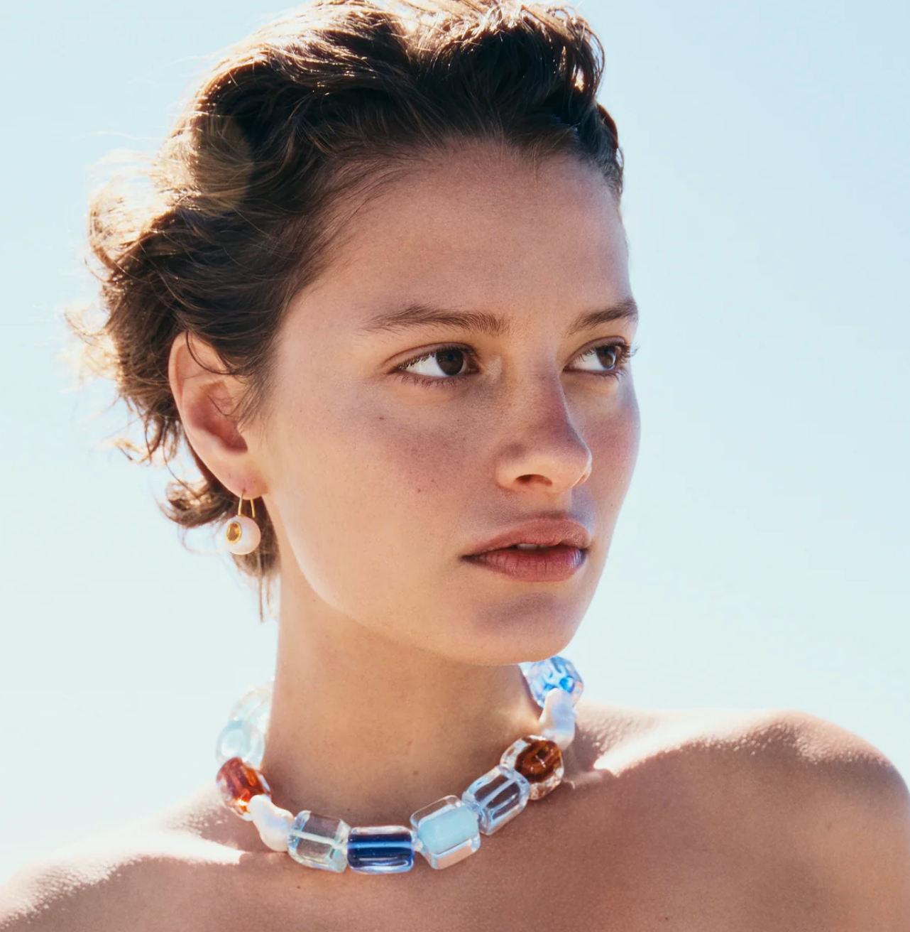 Lizzie Fortunato- Pearl Pablo Earrings in Citrine