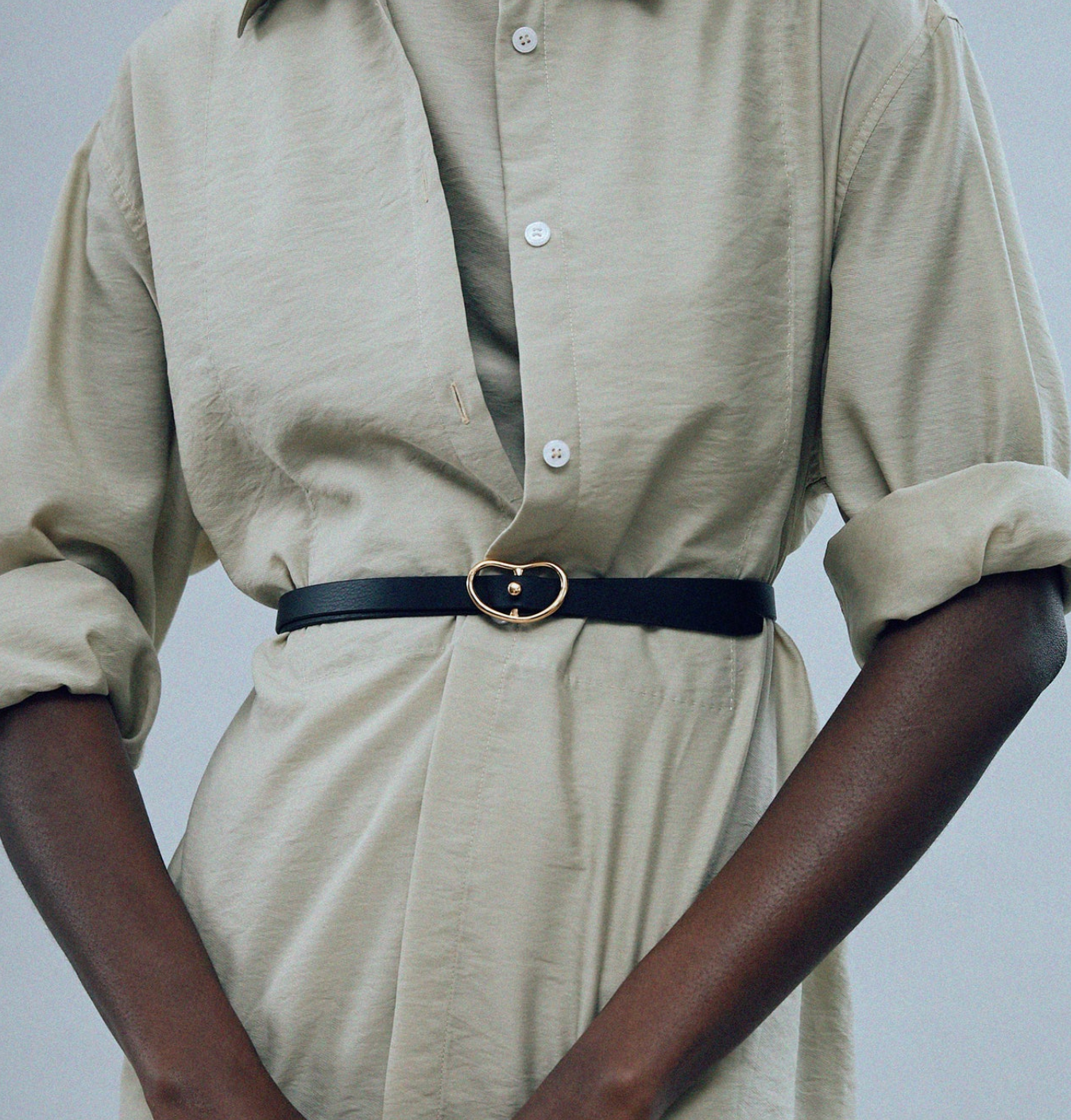 Lizzie Fortunato- Skinny Georgia Belt in Black
