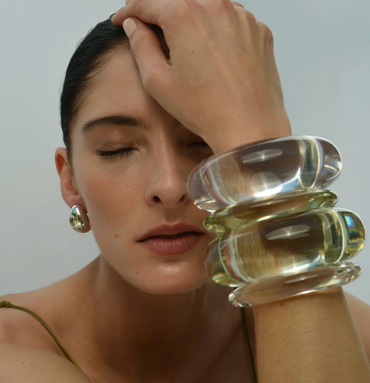 Lizzie Fortunato- Ridge Cuff in Lime