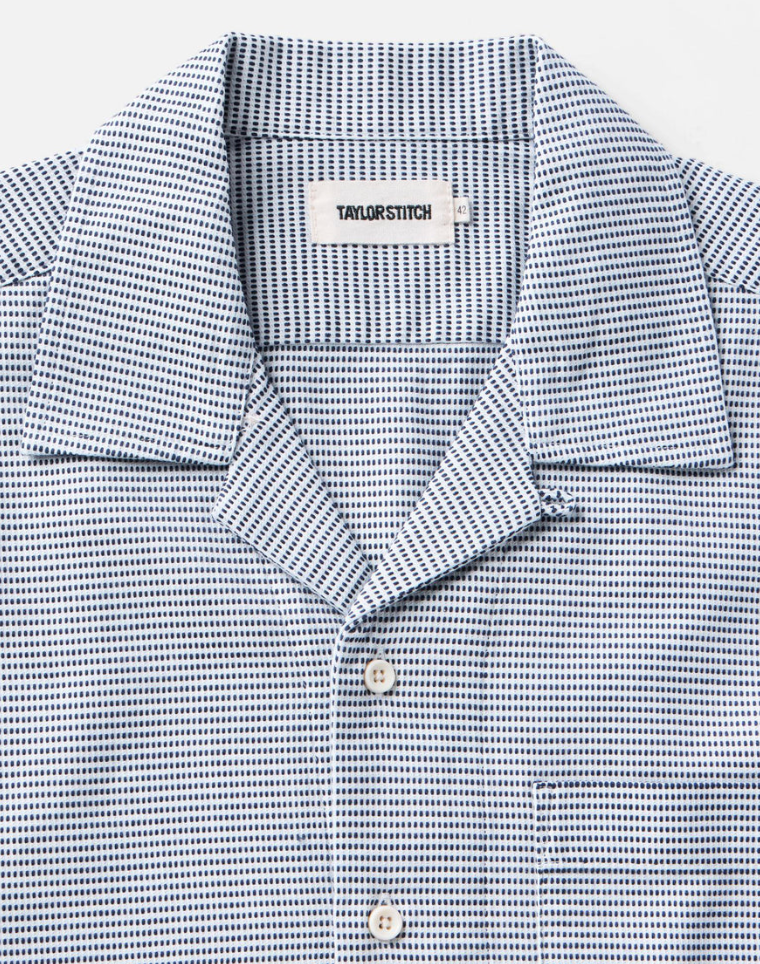 Taylor Stitch- The Hawthorne Shirt in Blue Pin Dot Dobby