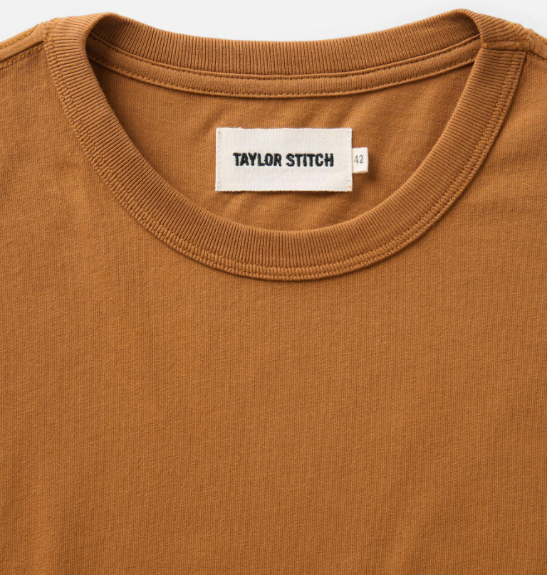 Taylor Stitch- The Regenerative Cotton Tee in Saffron