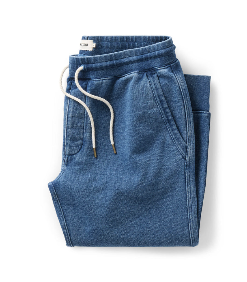 Taylor Stitch- The Sunset Pant in Washed Indigo Terry