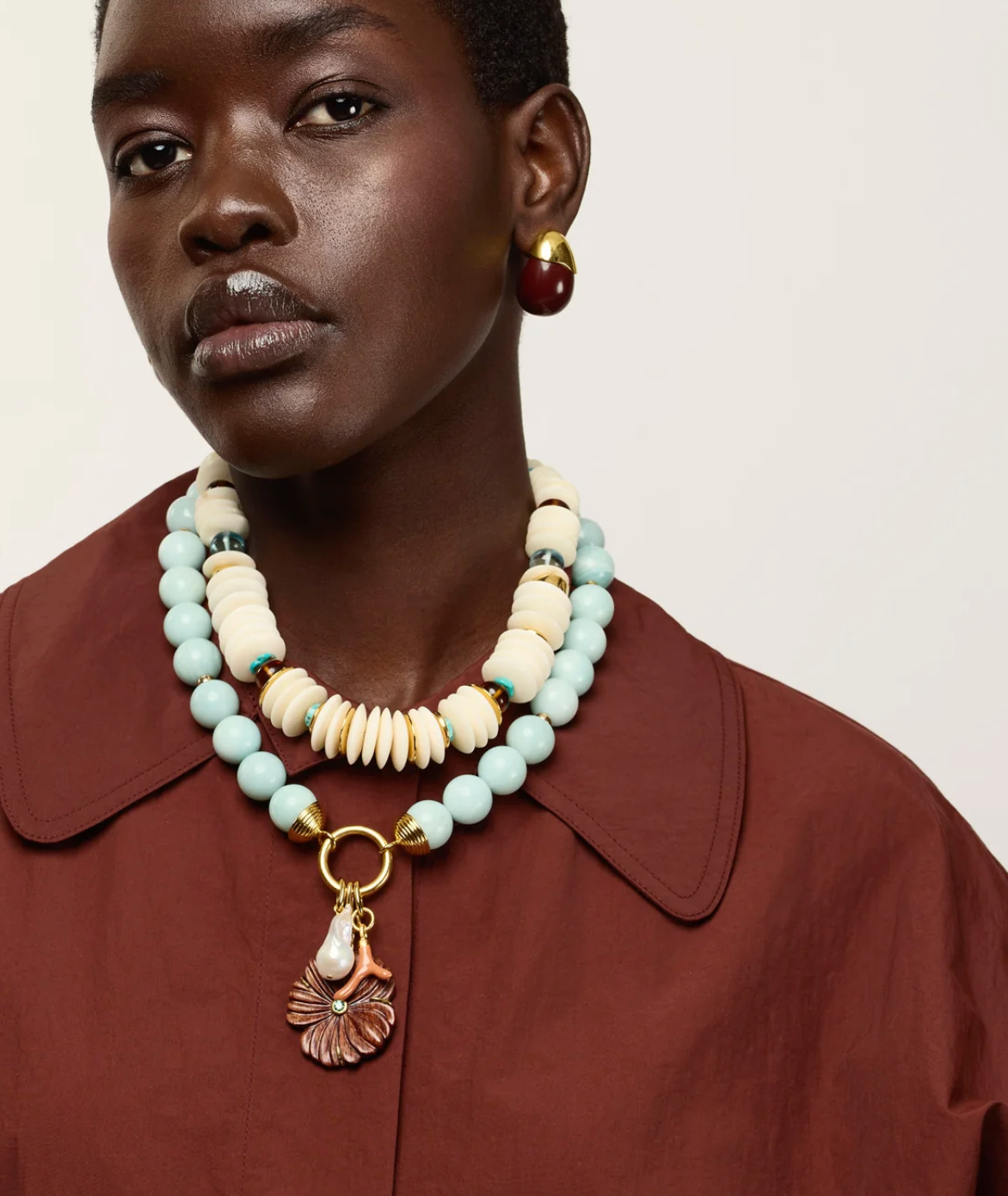 Lizzie Fortunato- Desert Bloom Necklace in Amazonite
