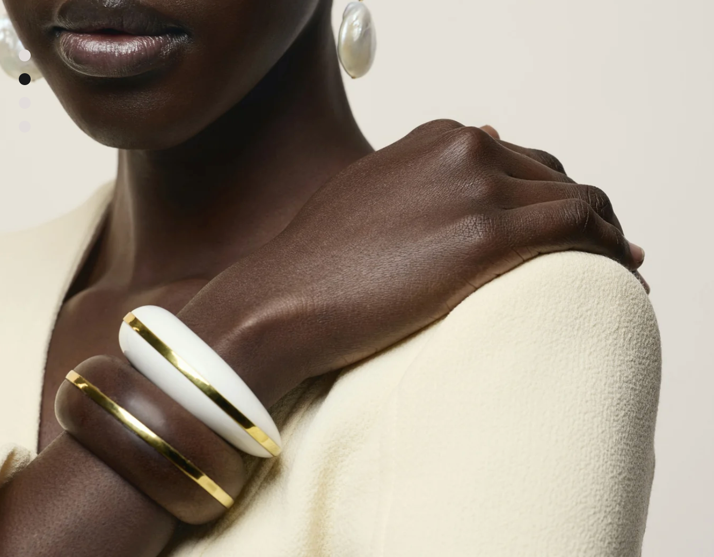Lizzie Fortunato- Halo Cuff in Alabaster
