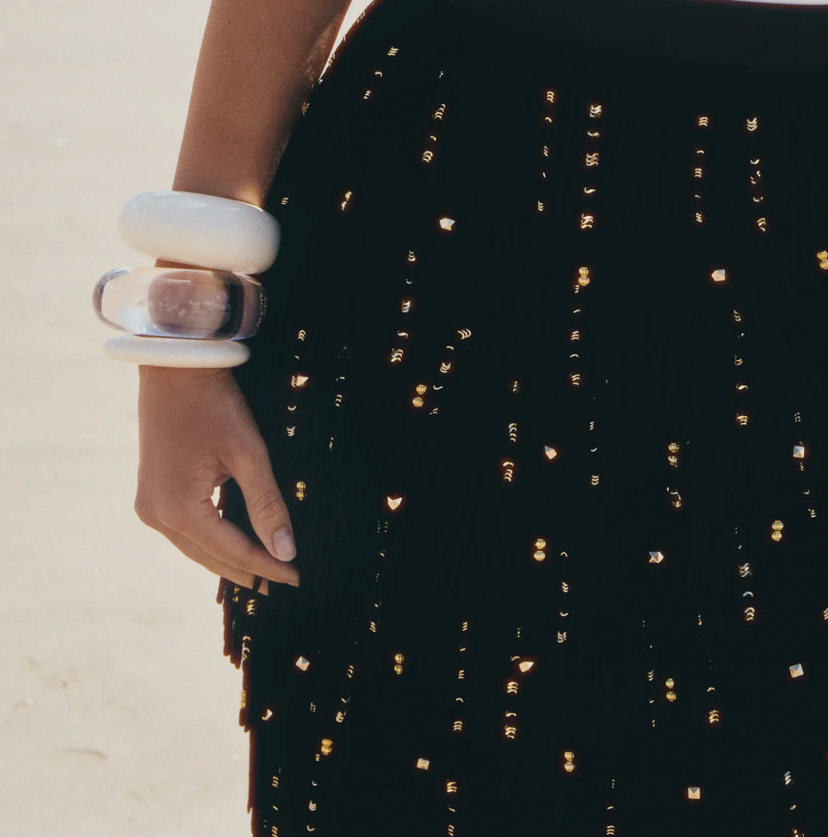 Lizzie Fortunato- Arc Cuff in Clear