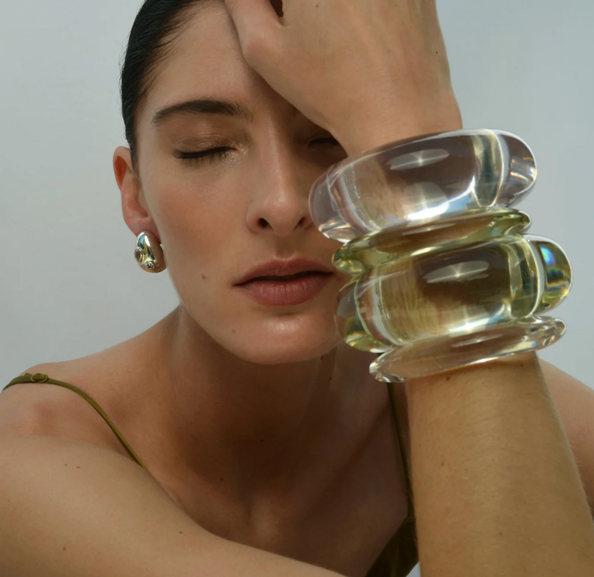 Lizzie Fortunato- Arc Cuff in Clear