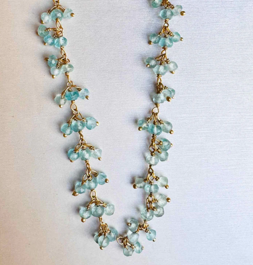 Tiny Gem Necklace- Swiss Topaz