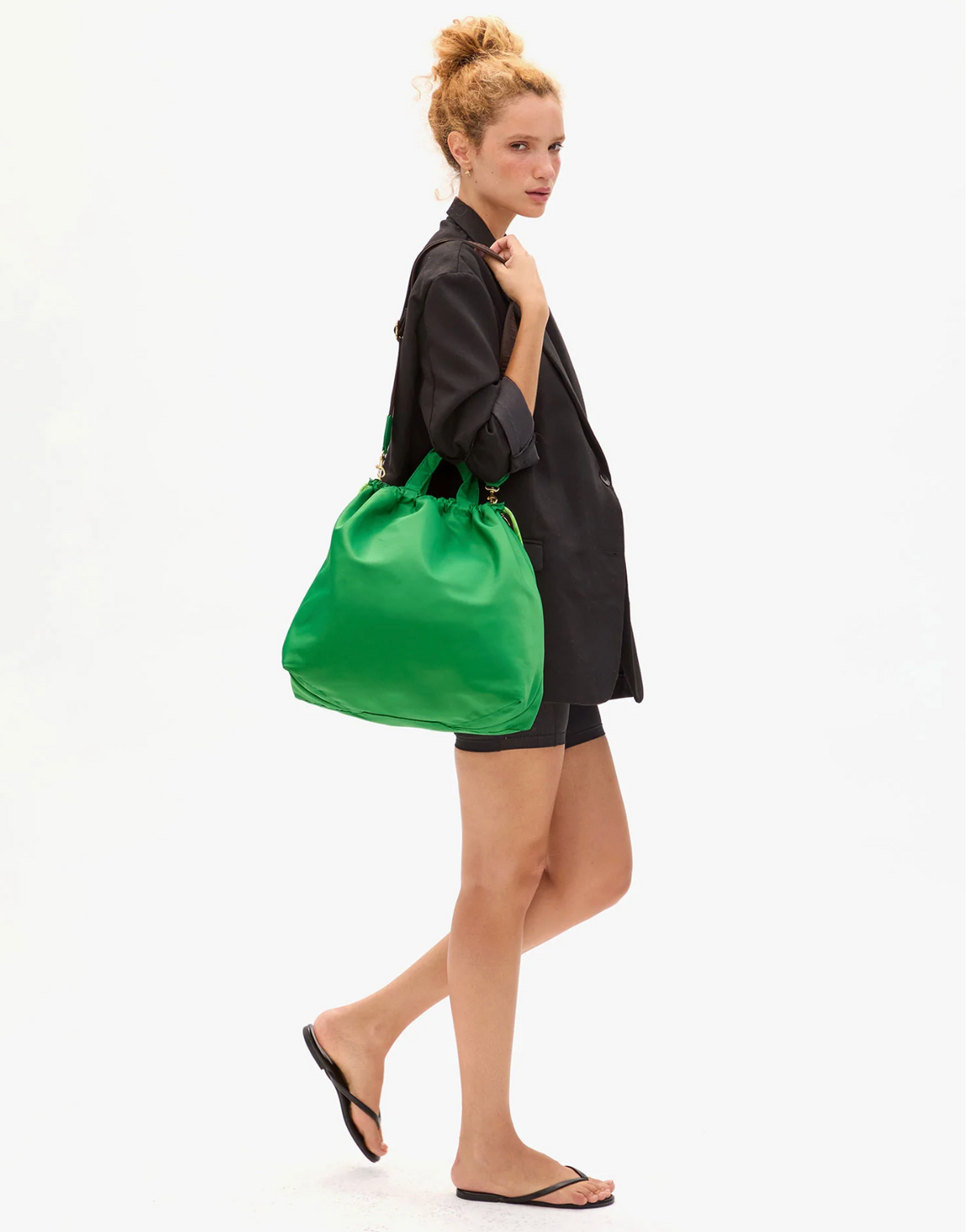 Clare V. Sac Tout - Recycled Nylon Twill in Fern