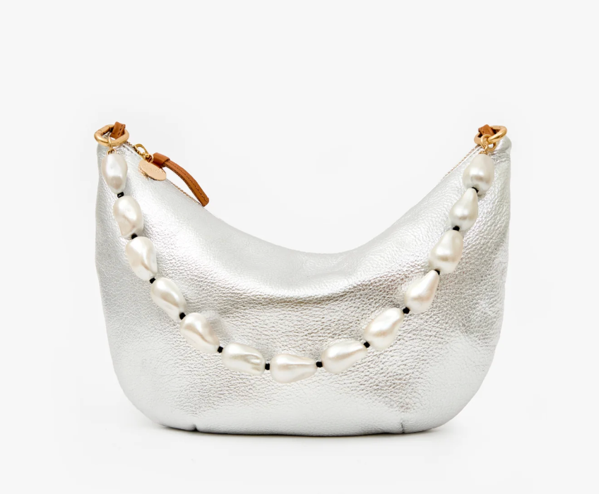 Clare V. Shortie Strap in Baroque Pearl