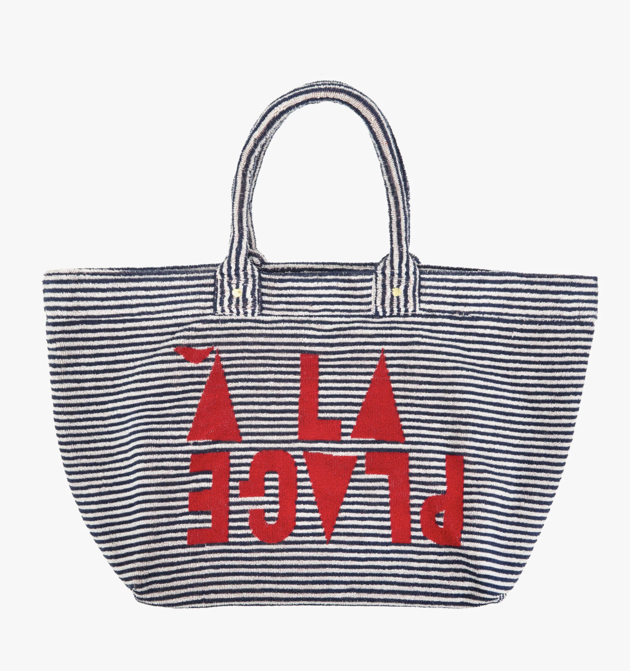 Clare V. La Cote Tote - Terry Stripe A La Plage in Deep Dive/ Cream