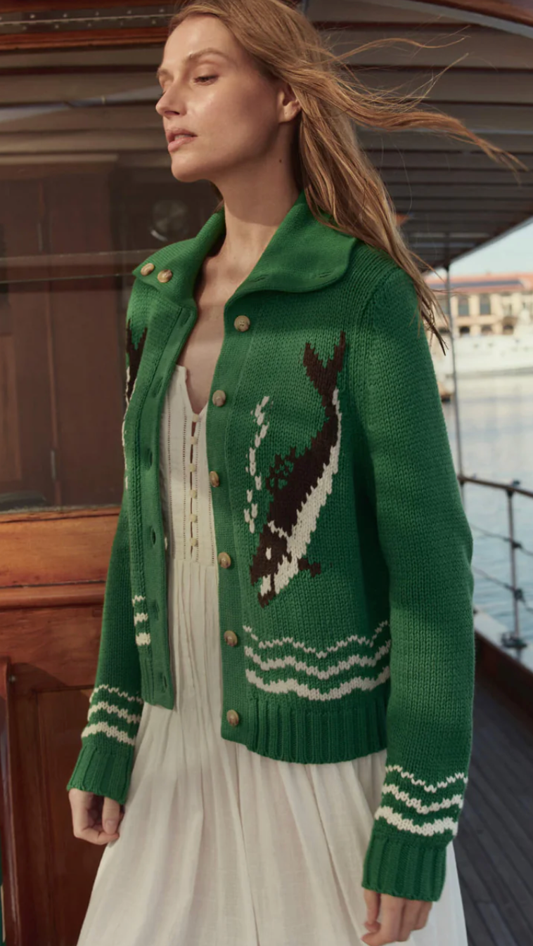 The Great. The Bass Cardigan in Grove