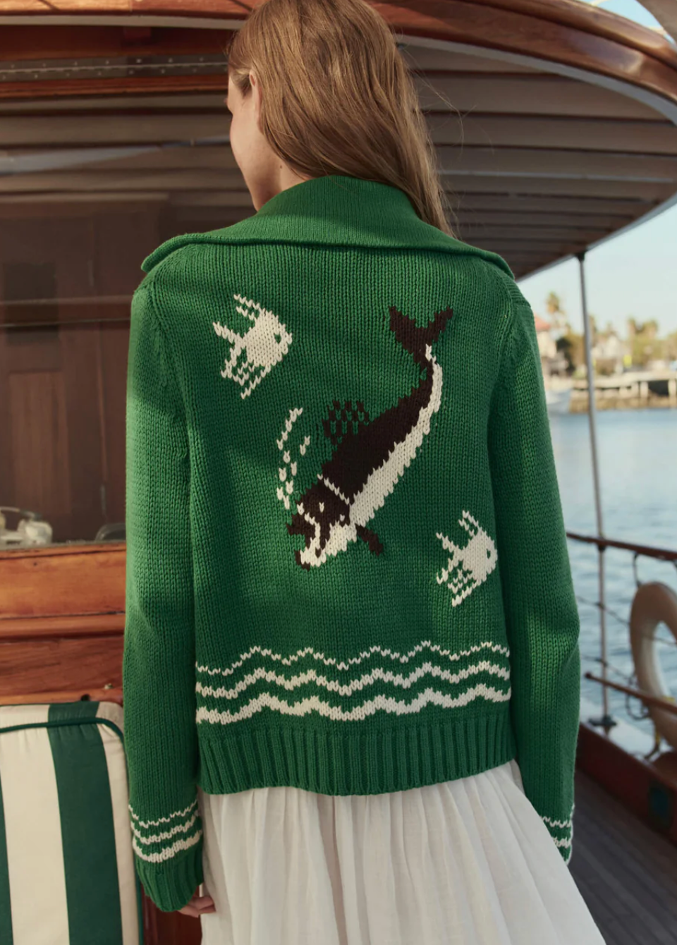 The Great. The Bass Cardigan in Grove