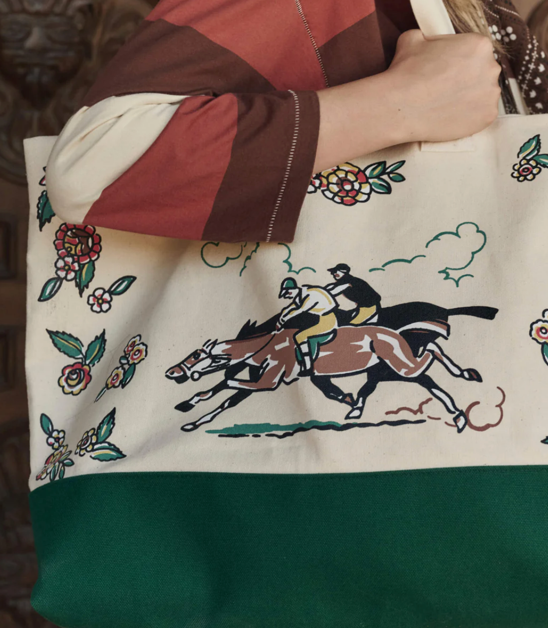 The Great. The Derby Tote in Cream