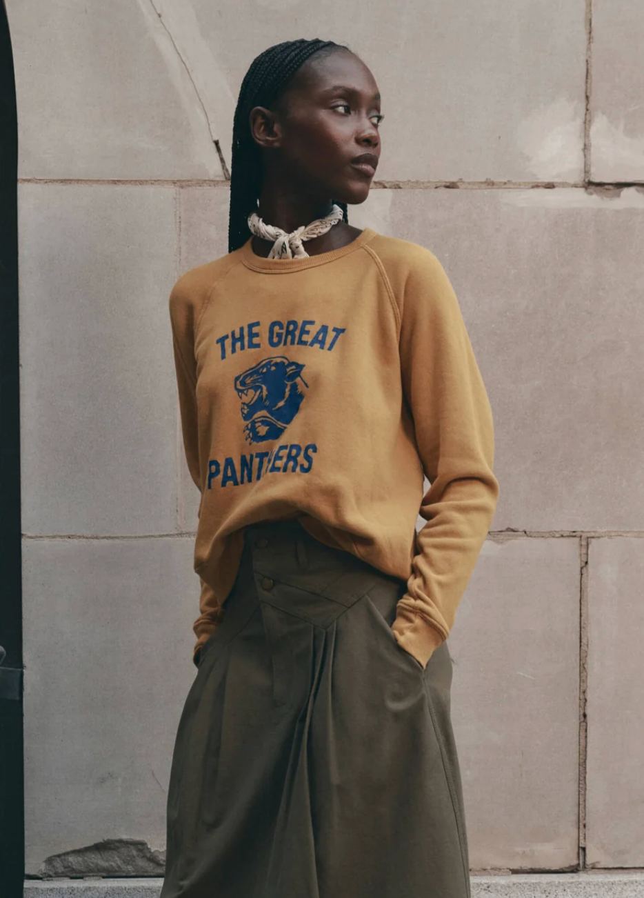 The Great. The Fleece Rookie Sweatshirt with Growling Panther