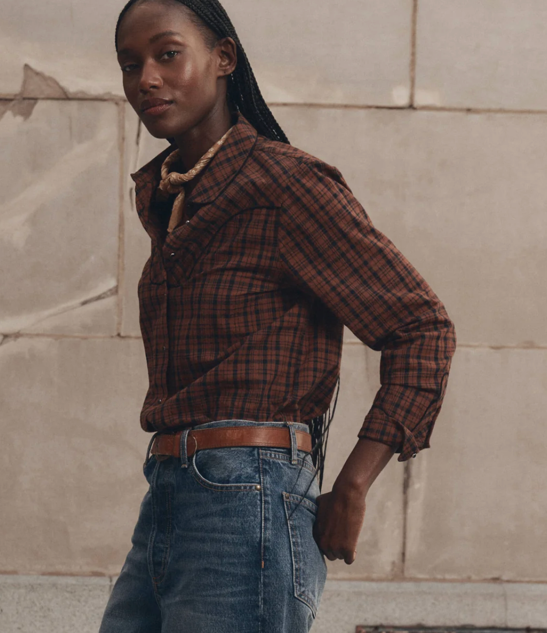 The Great. The Creek Shirt in Woodcrest Plaid