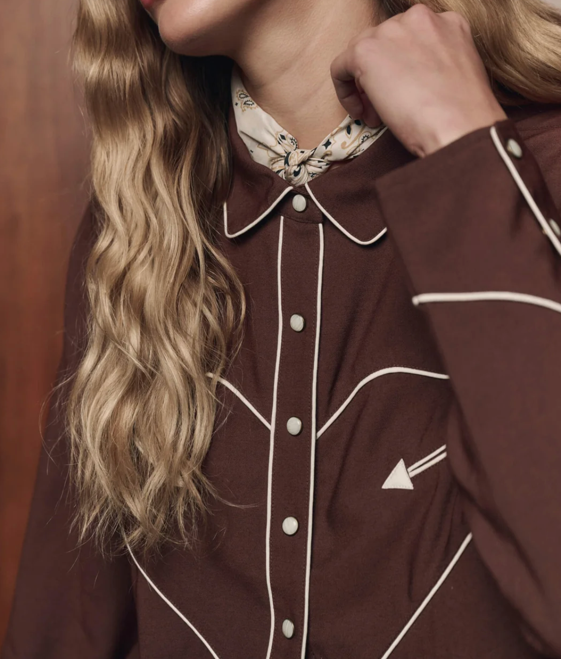 The Great. The Western Shirt in Brown