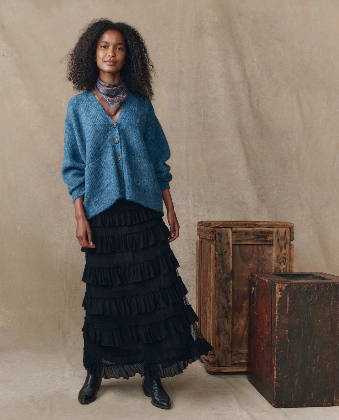 The Great - The Brushed Melange Cardigan