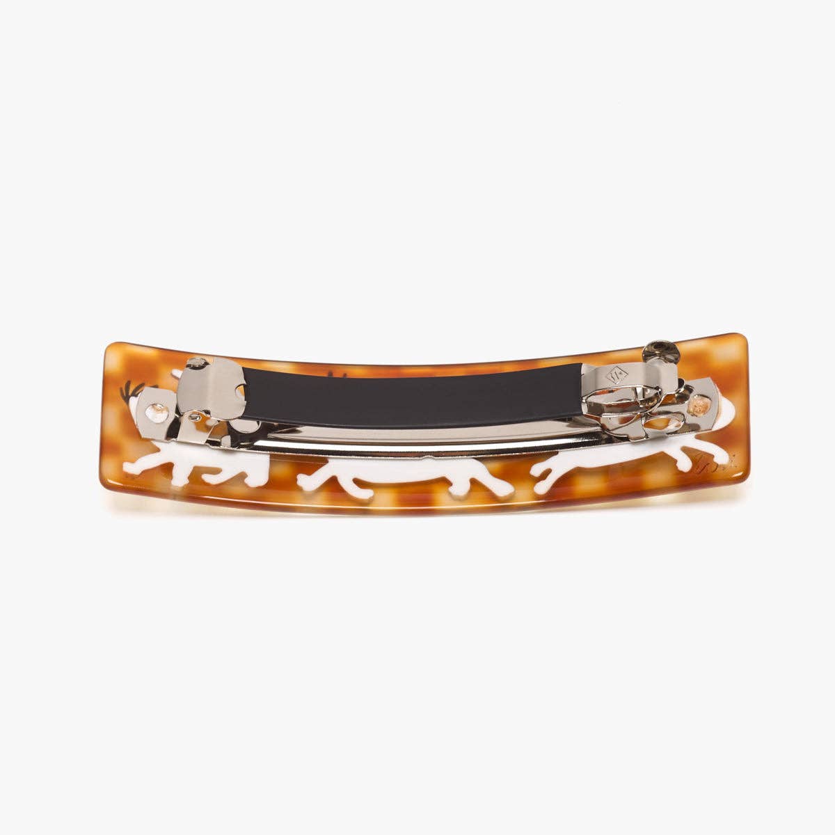 Three Nice Mice French Barrette Tortoise Acetate Hair Clip