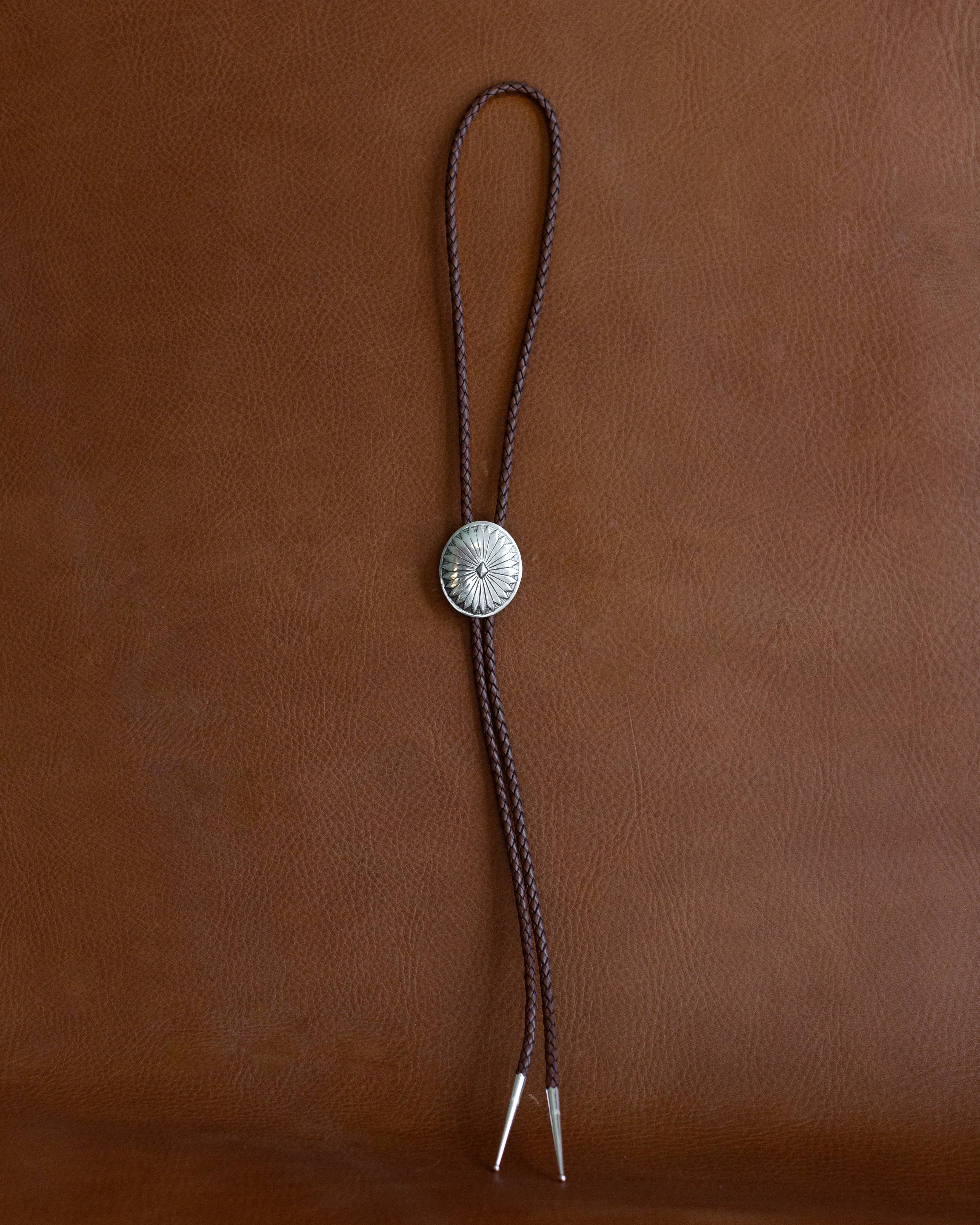 STERLING SILVER BOLO TIE WITH TIPS