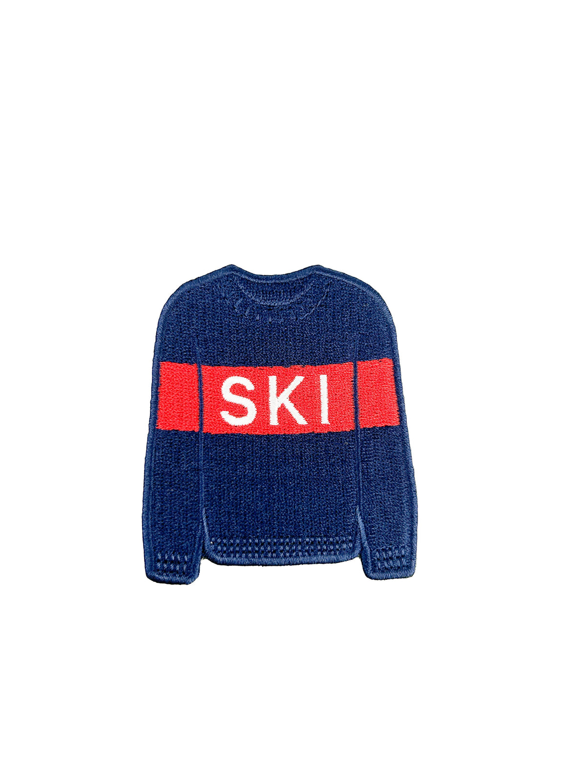 Ski Sweater Patch | Winter Sports Embroidered Iron On Patch