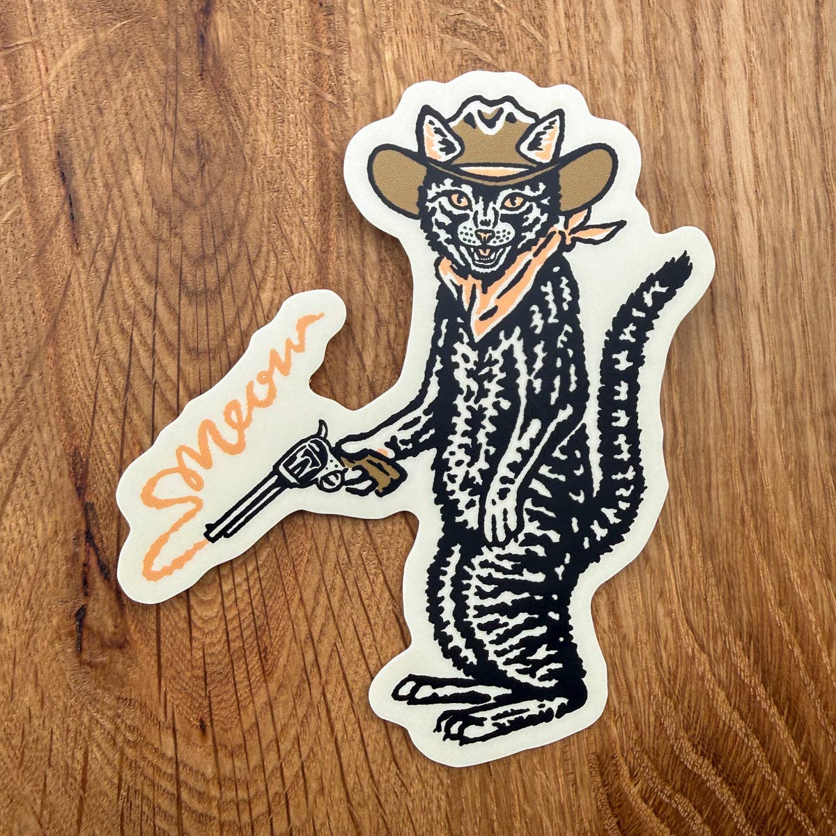 Bandit Cat 4 Inch Matte Vinyl Sticker